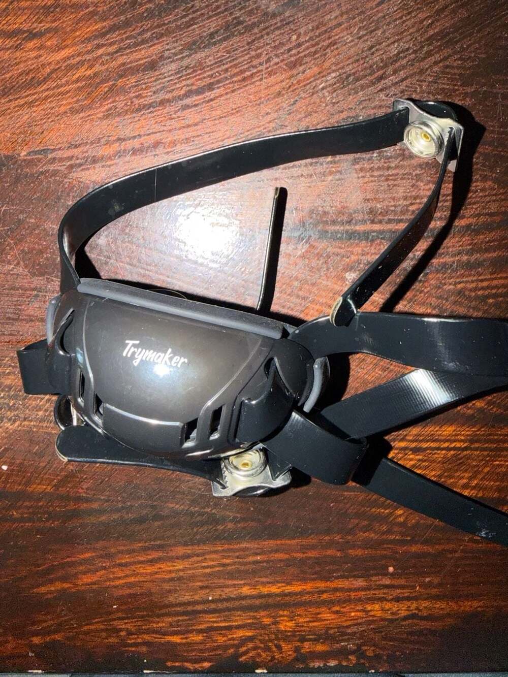 Trymaker Football Chin Strap Black Hard Cup